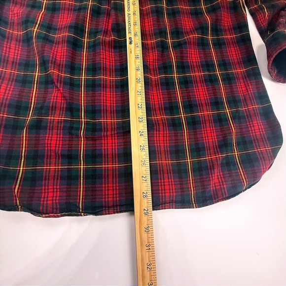 Polo Ralph Lauren Christmas Plaid Button Down Oxford Shirt Men's M Red Black - Picture 11 of 14